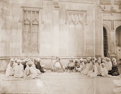 Pandit Bapudeva Sastri_(1821-1900)  teaching a class of astronomy